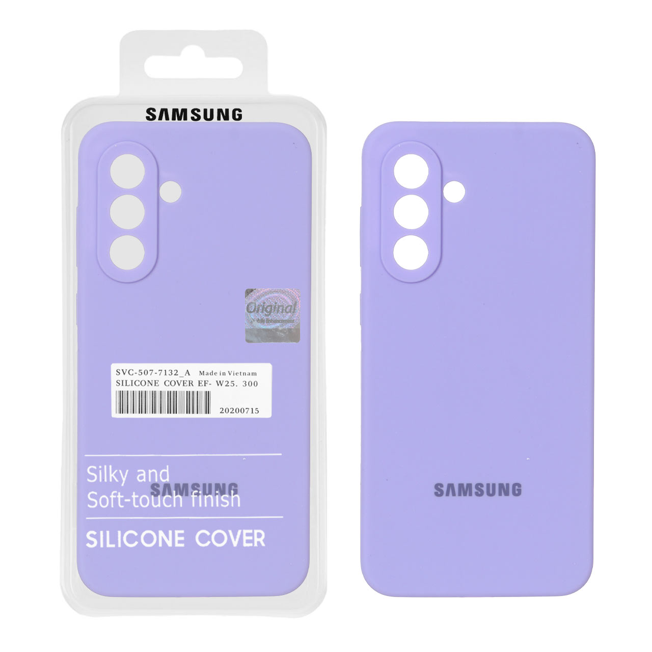 قاب سیلیکونی پاک کنی اورجینال Master Quality مدل Samsung Galaxy A56 / A36 - بنفش روشن (پک دار)