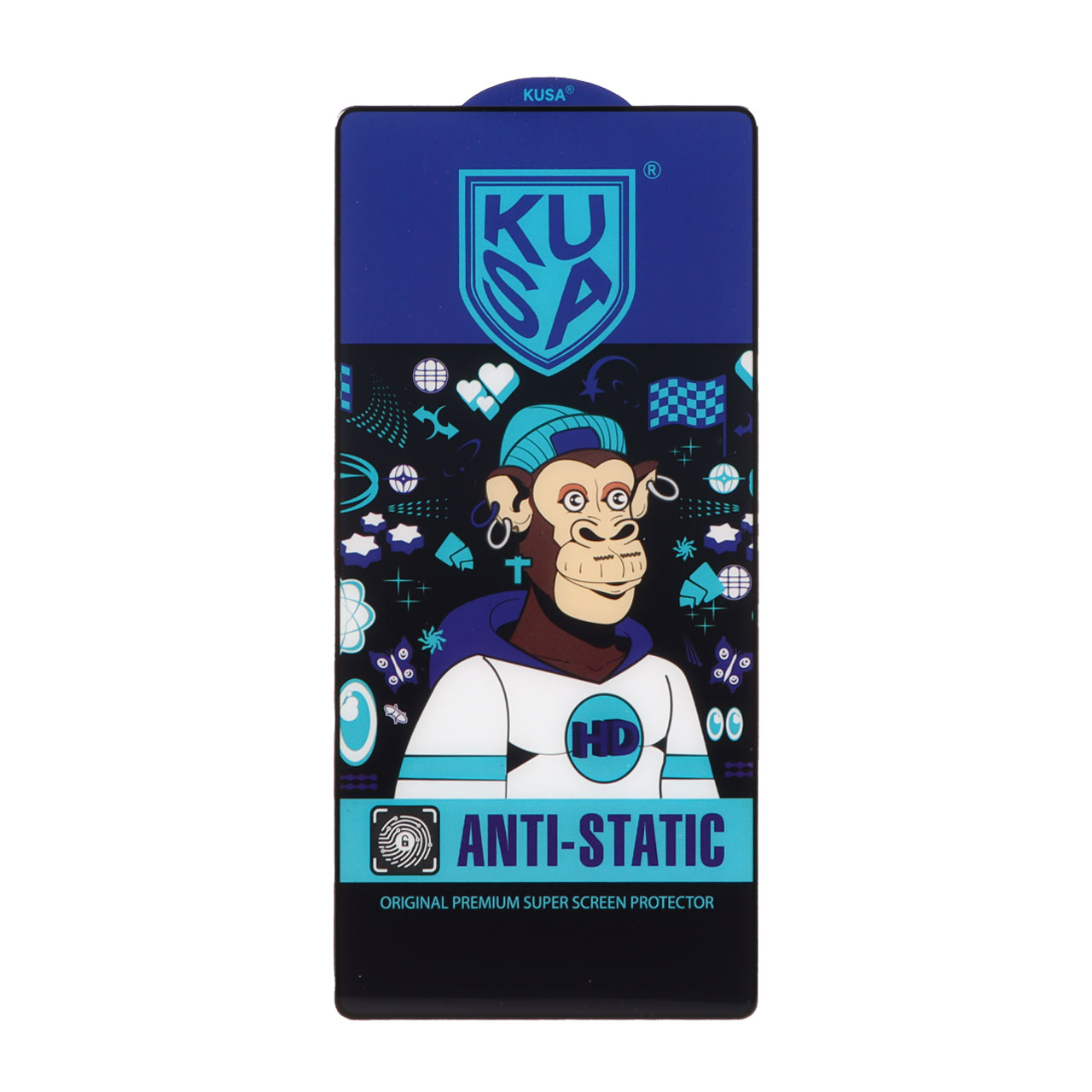 محافظ صفحه نمایش شیشه ای Full Cover Kusa- Anti Static مدل Samsung Galaxy S25 Ultra - مشکی (بدون پک)