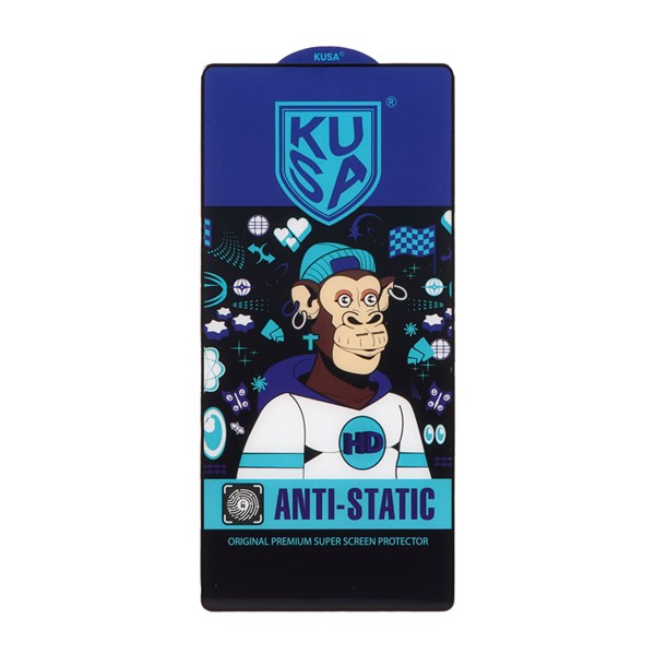 محافظ صفحه نمایش شیشه ای Full Cover Kusa- Anti Static مدل Samsung Galaxy S25 Ultra - مشکی (بدون پک)