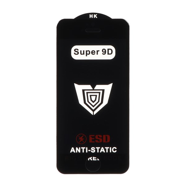 محافظ صفحه نمایش شیشه ای Full Cover ESD Anti Static - Super 9D مدل Apple iPhone 5 /Apple iPhone 5s - مشکی (بدون پک)