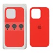 قاب سیلیکونی اورجینال با ست محافظ لنز رینگی Apple iPhone 13 Pro - قرمز (پک دار)