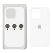 قاب سیلیکونی اورجینال با ست محافظ لنز رینگی Apple iPhone 13 Pro - سفید (پک دار)