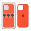 قاب سیلیکونی اورجینال با ست محافظ لنز رینگی Apple iPhone 13 Pro Max - نارنجی (پک دار)