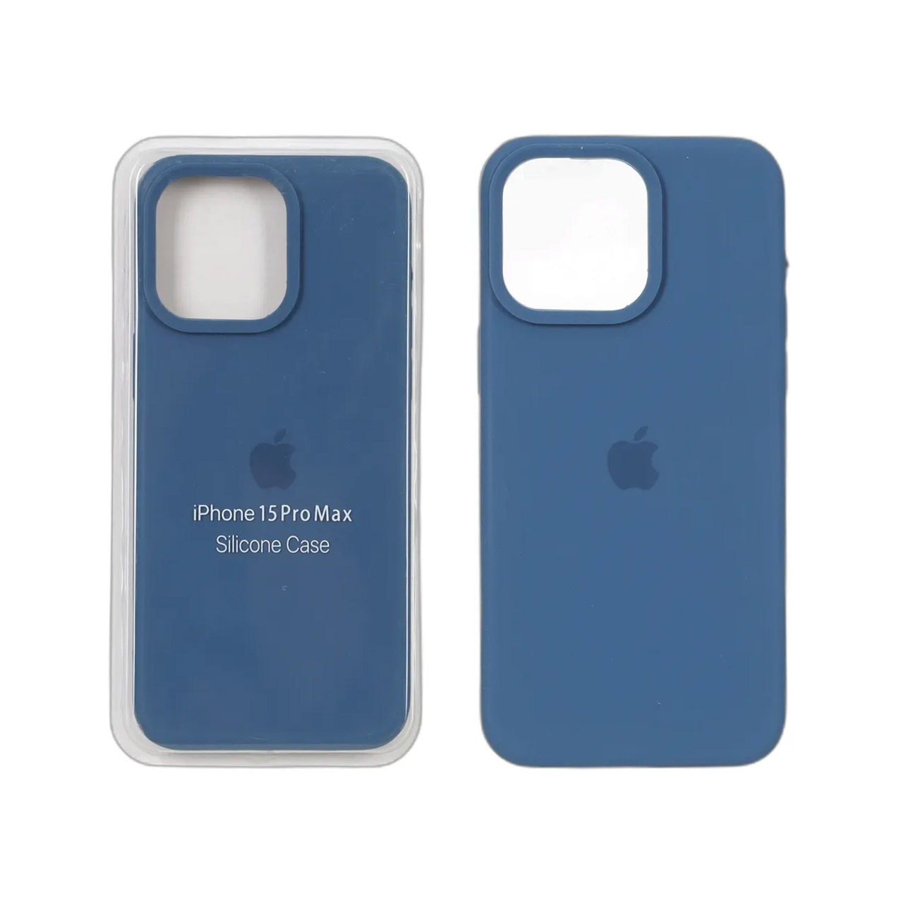 قاب سیلیکونی پاک کنی اورجینال Apple iPhone 15 Pro Max - آبی تیره (پک دار)