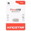 فلش مموری KingStar USB2.0 مدل Picco KS239 ظرفیت 16GB - نقره ای (گارانتی متین)