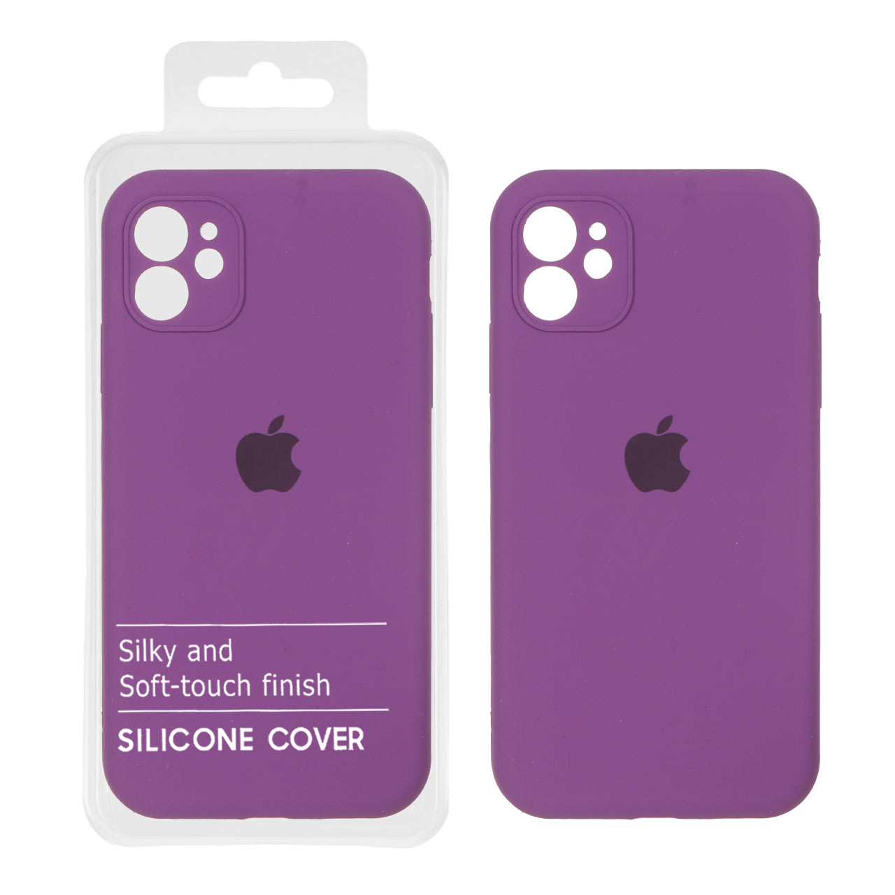 قاب سیلیکونی پاک کنی اورجینال Master Quality مدل Apple iPhone 11 - ارغوانی (پک دار)