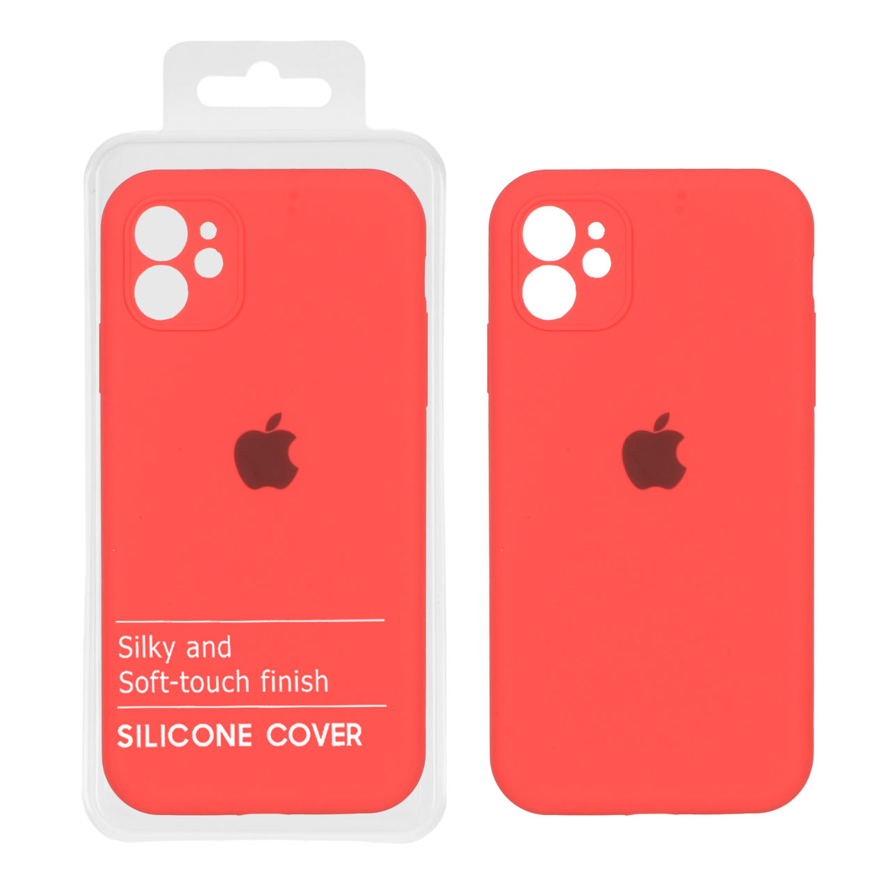 قاب سیلیکونی پاک کنی اورجینال Master Quality مدل Apple iPhone 11 - مرجانی (پک دار)
