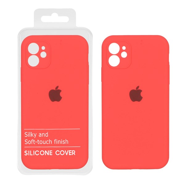قاب سیلیکونی پاک کنی اورجینال Master Quality مدل Apple iPhone 11 - مرجانی (پک دار)