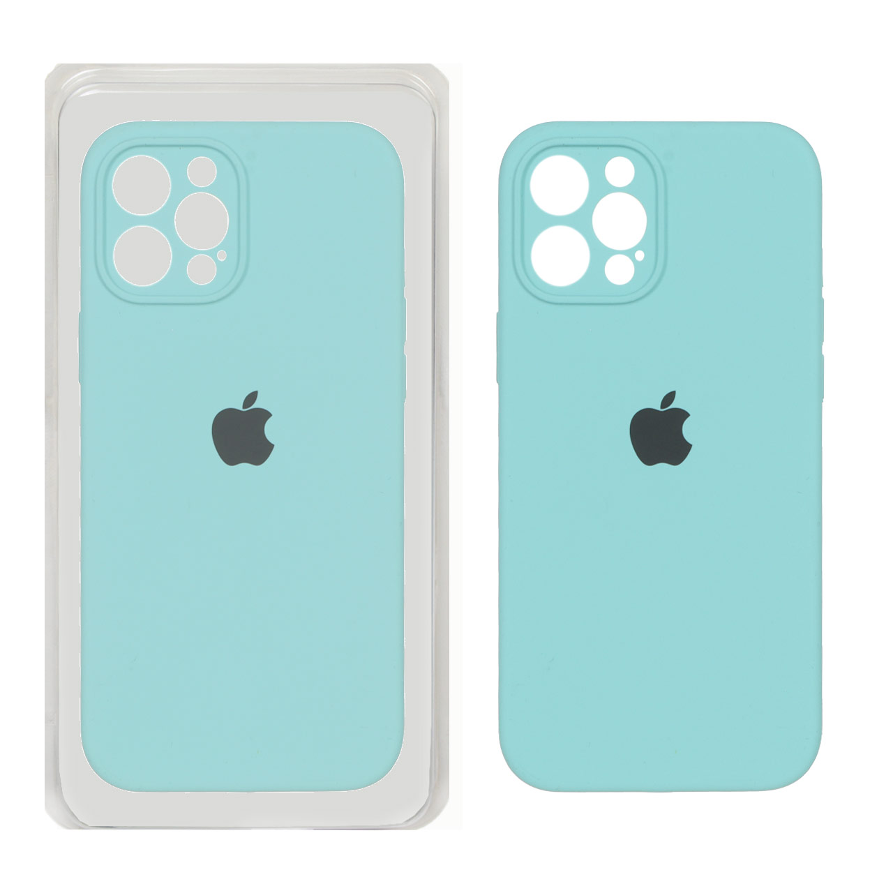 قاب سیلیکونی پاک کنی اورجینال Master Quality مدل Apple iPhone 12 Pro Max - سبز آبی (پک دار)