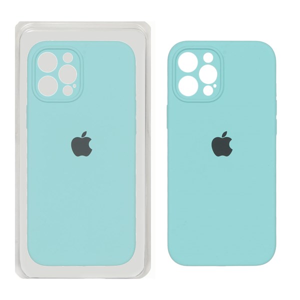 قاب سیلیکونی پاک کنی اورجینال Master Quality مدل Apple iPhone 12 Pro Max - سبز آبی (پک دار)