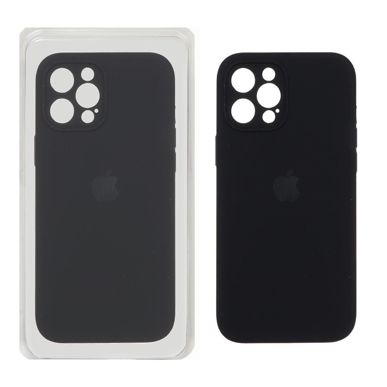 قاب سیلیکونی پاک کنی اورجینال Master Quality مدل Apple iPhone 12 Pro Max - مشکی (پک دار)