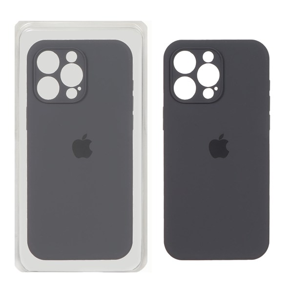 قاب سیلیکونی پاک کنی اورجینال Master Quality مدل Apple iPhone 15 Pro - خاکستری (پک دار)