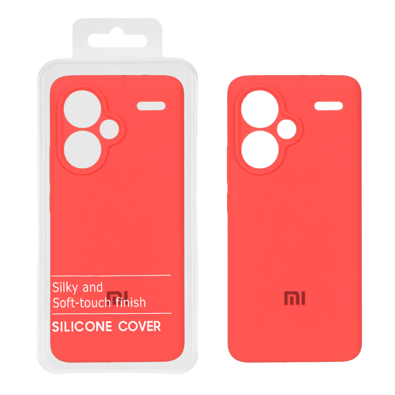 قاب سیلیکونی پاک کنی اورجینال Master Quality مدل Xiaomi Redmi Note 13 Pro Plus 5G - مرجانی (پک دار)