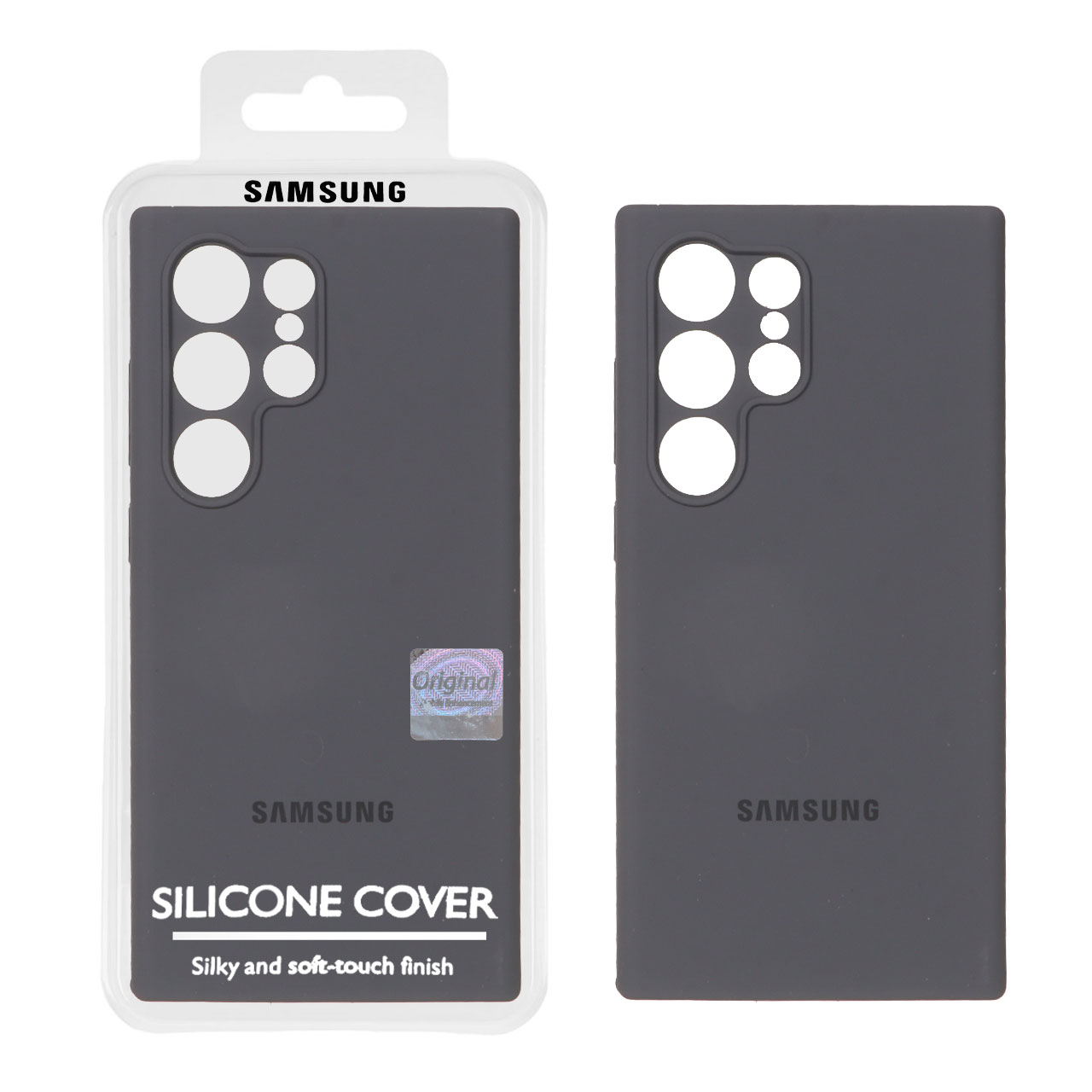 قاب سیلیکونی پاک کنی اورجینال Master Quality مدل Samsung Galaxy S24 Ultra - خاکستری (پک دار)