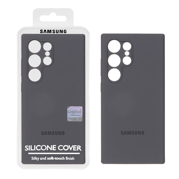 قاب سیلیکونی پاک کنی اورجینال Master Quality مدل Samsung Galaxy S24 Ultra - خاکستری (پک دار)