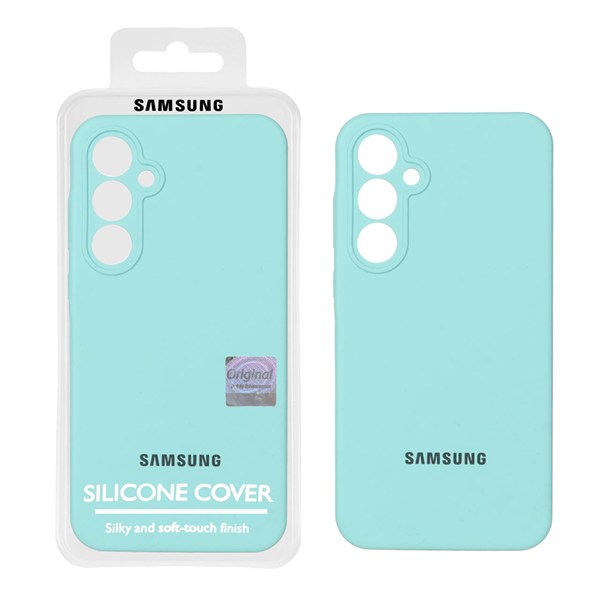 قاب سیلیکونی پاک کنی اورجینال Master Quality مدل Samsung Galaxy A35 - سبز آبی (پک دار)