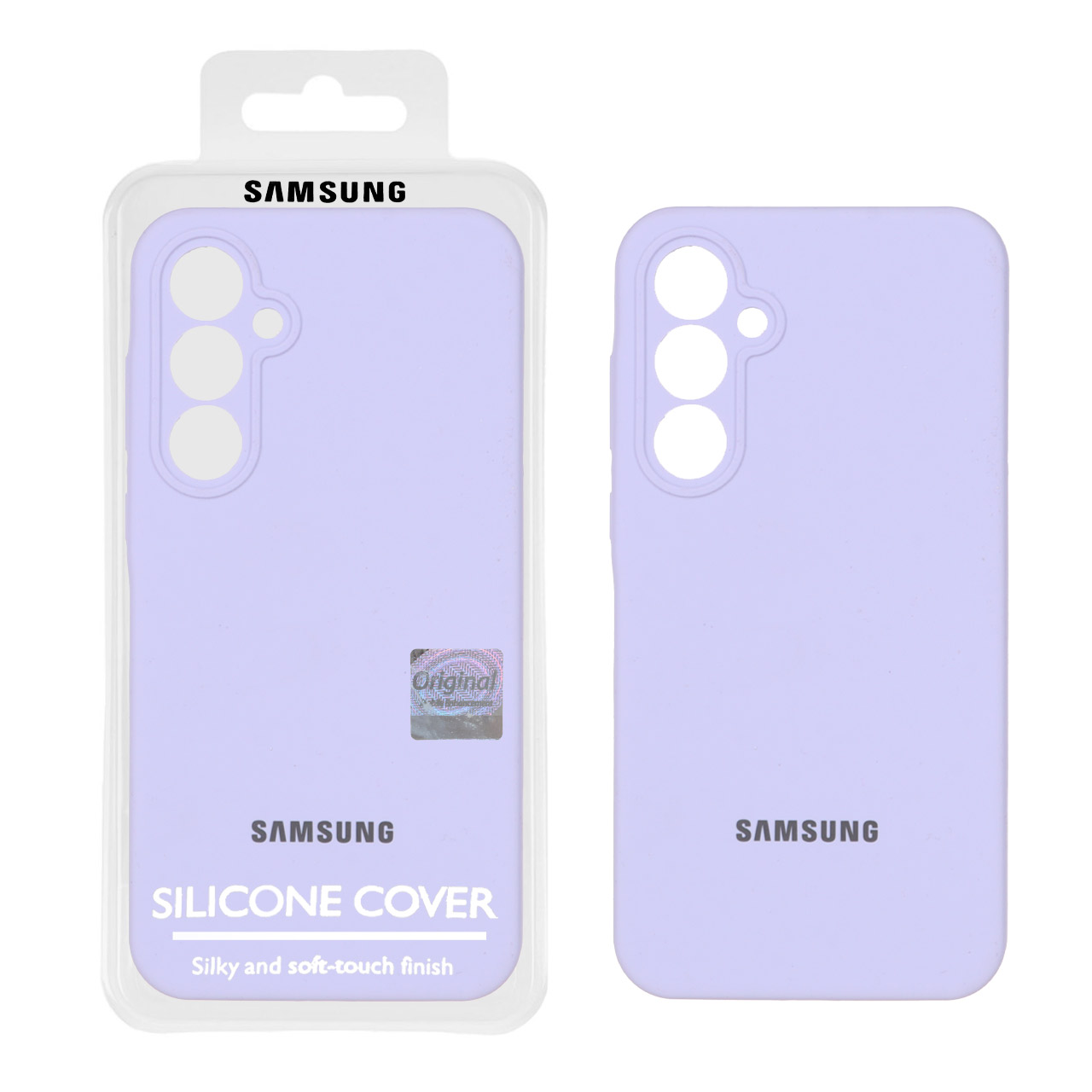 قاب سیلیکونی پاک کنی اورجینال Master Quality مدل Samsung Galaxy A35 - یاسی (پک دار)