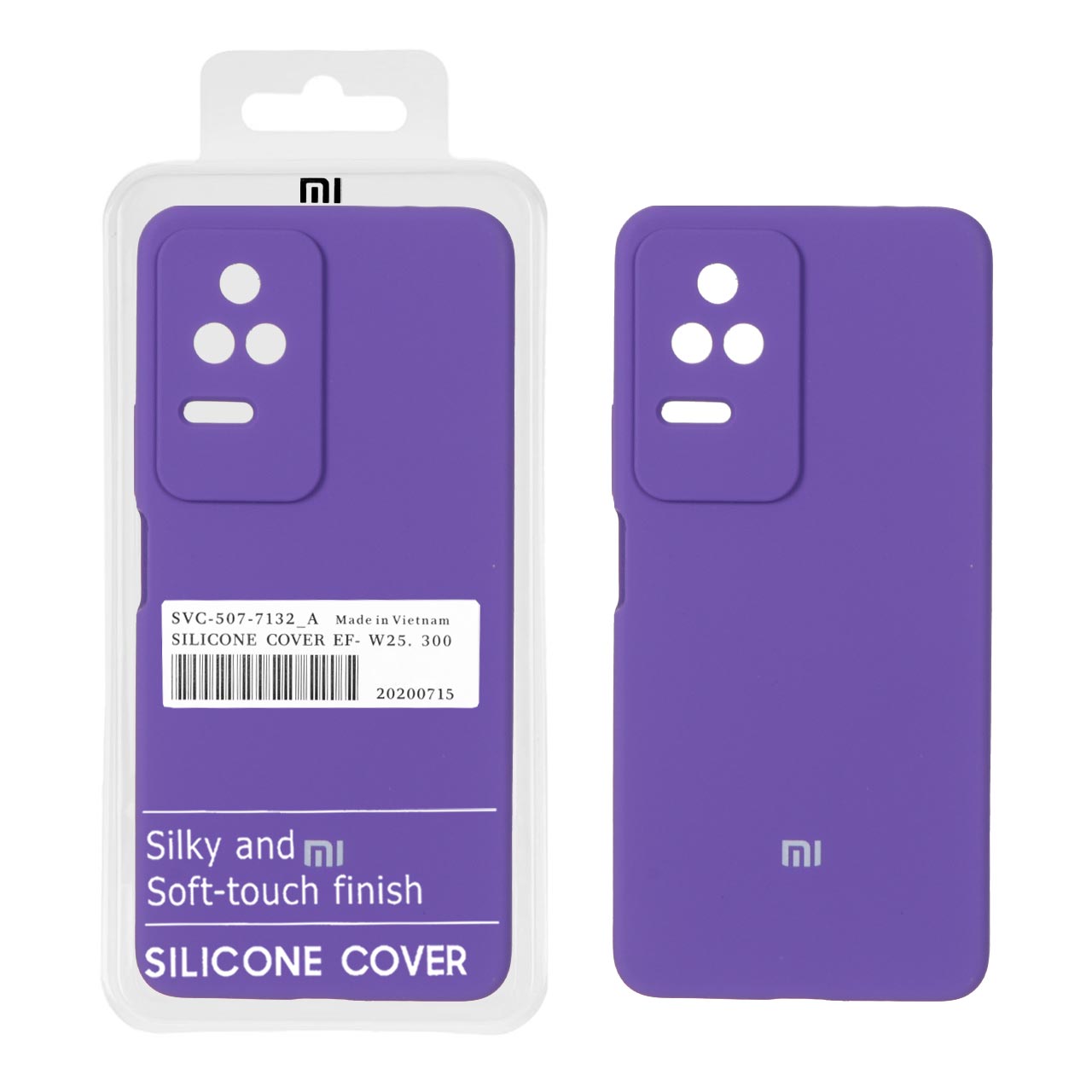 قاب سیلیکونی پاک کنی اورجینال درجه یک Xiaomi Poco F4 / K30S - بنفش (پک دار)
