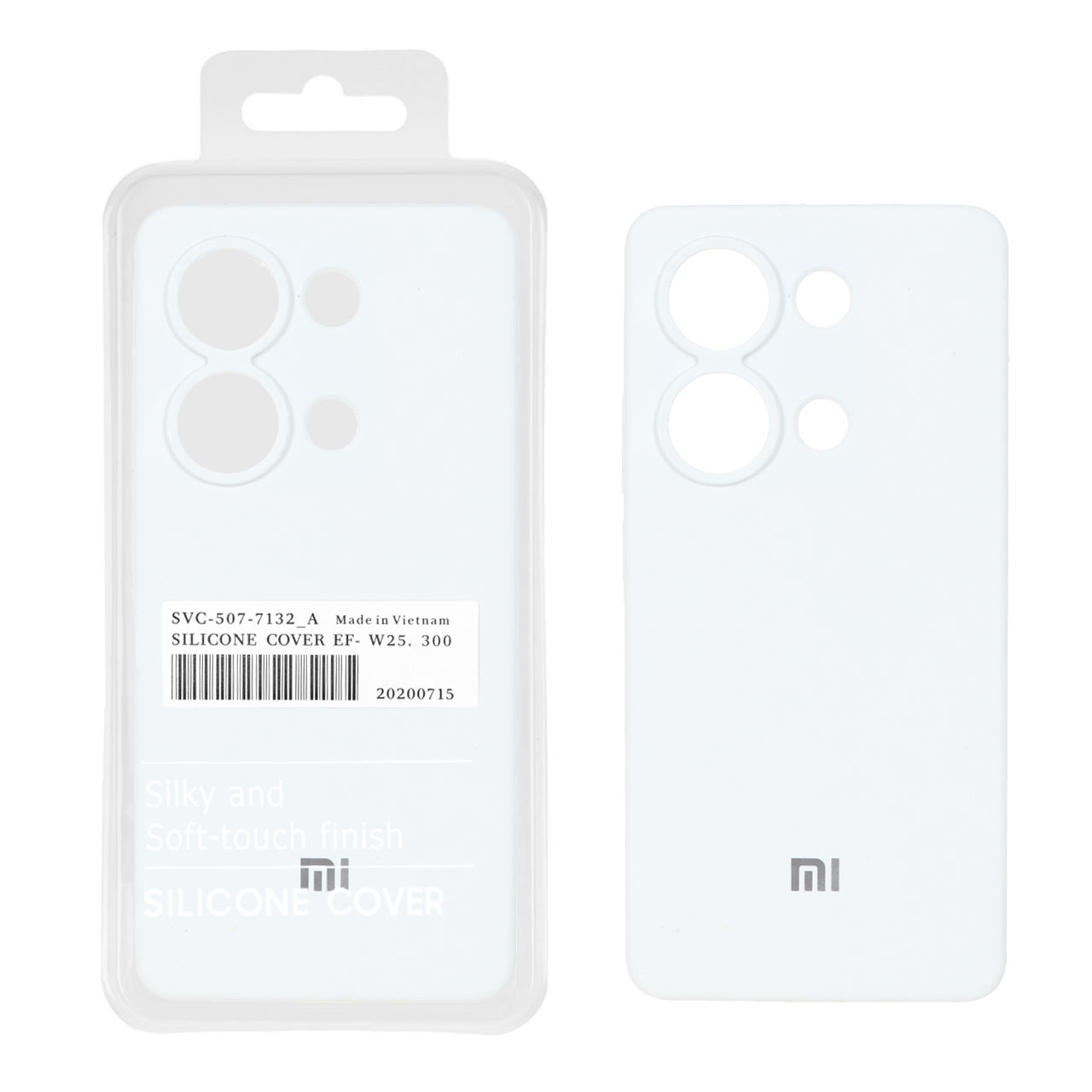 قاب سیلیکونی پاک کنی اورجینال درجه یک Xiaomi Redmi Note 14S / Note 13 Pro 4G / M6 Pro 4G - سفید (پک اصلی)