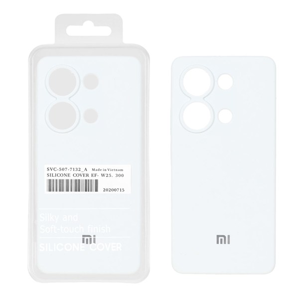 قاب سیلیکونی پاک کنی اورجینال درجه یک Xiaomi Redmi Note 14S / Note 13 Pro 4G / M6 Pro 4G - سفید (پک اصلی)