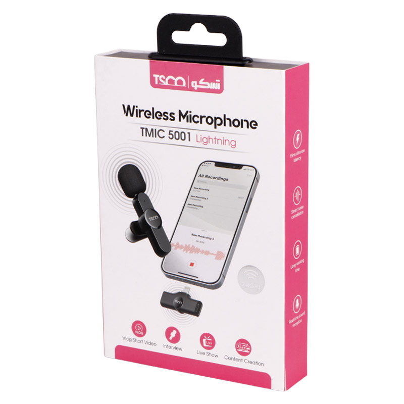 میکروفون یقه ای بی سیم تسکو TMIC-5001 Lightning