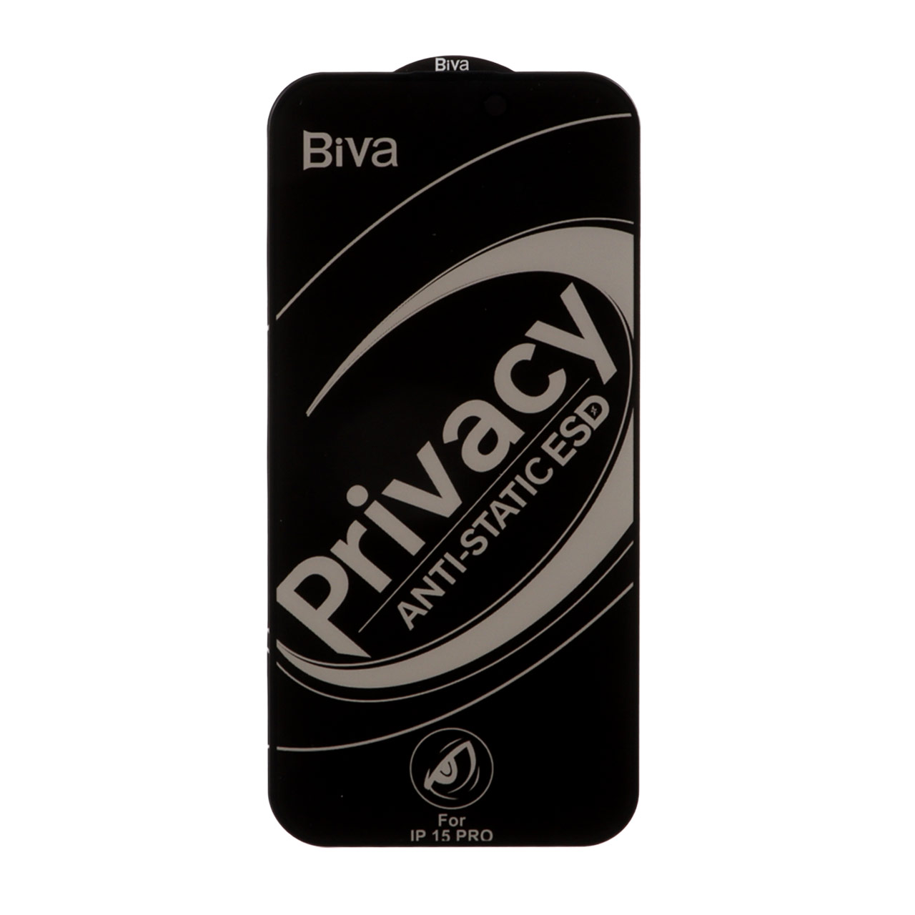 محافظ صفحه نمایش شیشه ای Full Cover Privacy Biva مدل Apple iPhone 16 - مشکی