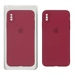 قاب سیلیکونی پاک کنی محافظ لنزدار اورجینال Apple iPhone X Max / iPhone XS Max - زرشکی (پک دار)