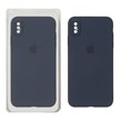 قاب سیلیکونی پاک کنی محافظ لنزدار اورجینال Apple iPhone X Max / iPhone XS Max - سرمه ای تیره (پک دار)