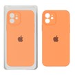 قاب سیلیکونی پاک کنی محافظ لنزدار اورجینال Apple iPhone 12 - نارنجی (پک دار)