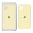 قاب سیلیکونی پاک کنی محافظ لنزدار اورجینال Apple iPhone 11 Pro Max - لیمویی (پک دار)