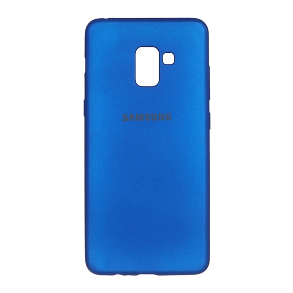 قاب ژله ای لوگو دار Samsung Galaxy A8 Plus / A730 - آبی کاربنی