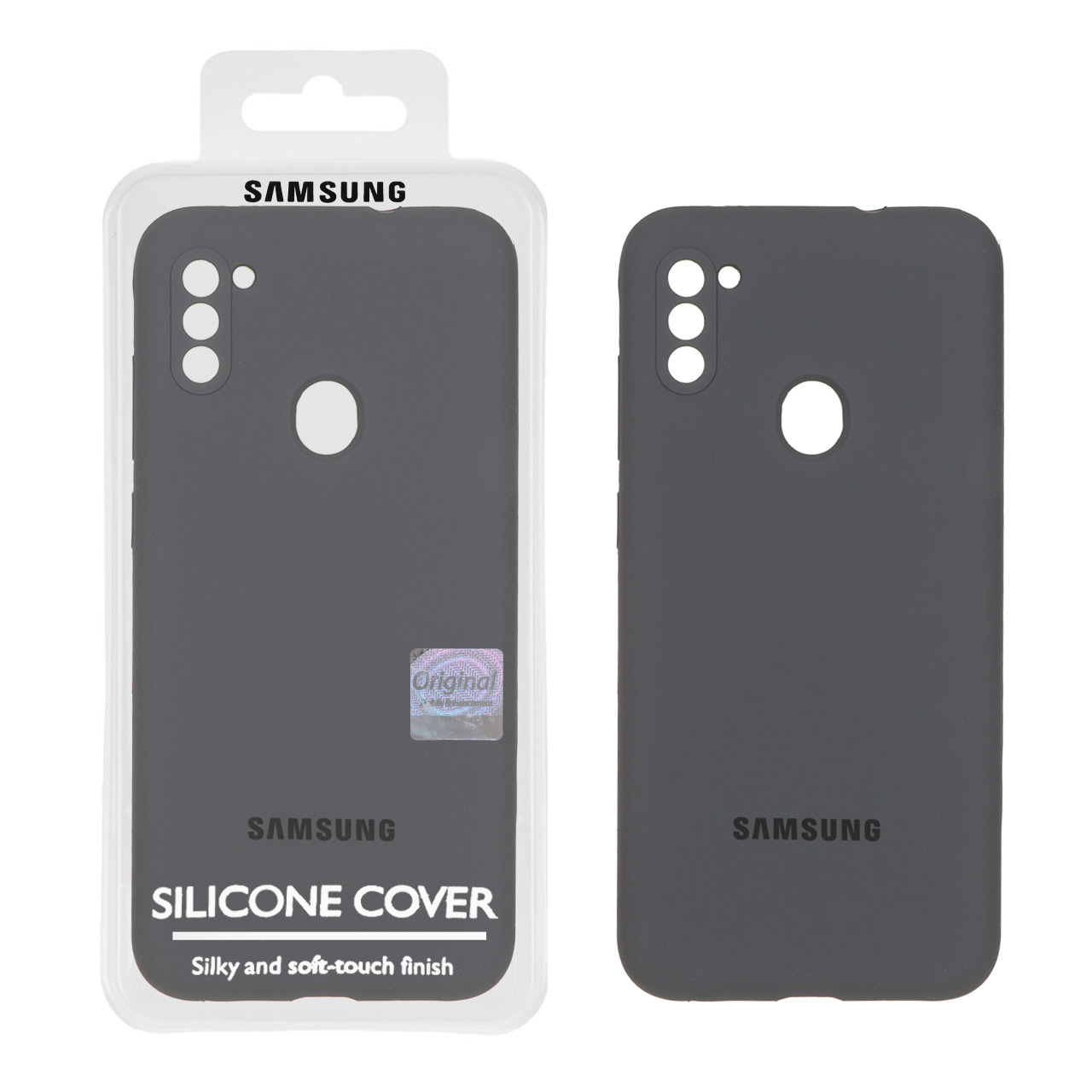 قاب سیلیکونی پاک کنی اورجینال Master Quality مدل Samsung Galaxy A11 / M11 - خاکستری (پک دار)