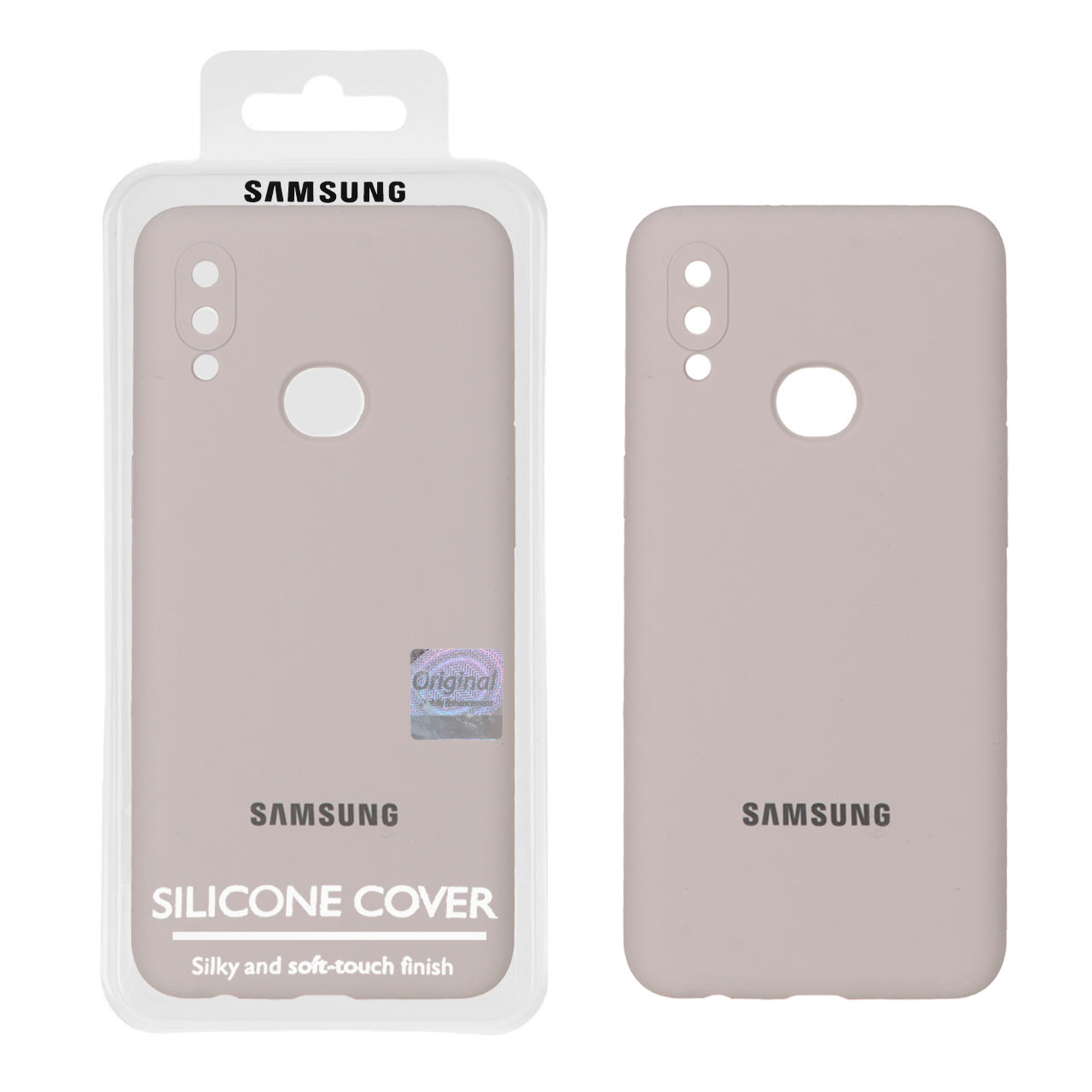 قاب سیلیکونی پاک کنی اورجینال Master Quality مدل Samsung Galaxy A10s - خاکی (پک دار)