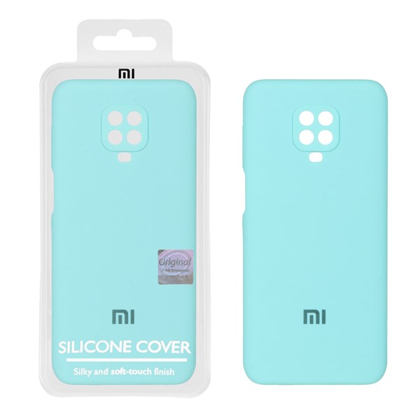 قاب سیلیکونی پاک کنی اورجینال Master Quality مدل Xiaomi Redmi Note 9S / Redmi Note 9 Pro / Redmi Note 9 Pro Max - سبزآبی (پک دار)