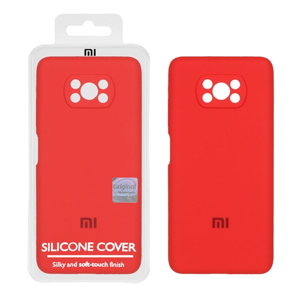 قاب سیلیکونی پاک کنی اورجینال Master Quality مدل Xiaomi Poco X3 / Poco X3 Pro / Poco X3 NFC - قرمز (پک دار)
