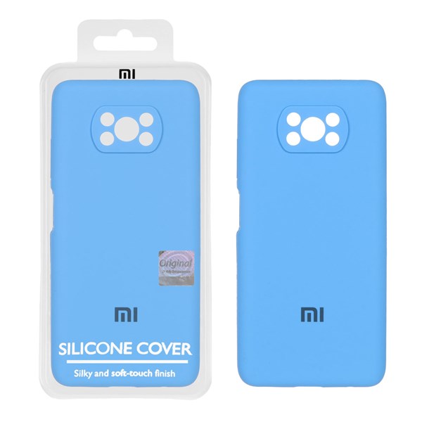 قاب سیلیکونی پاک کنی اورجینال Master Quality مدل Xiaomi Poco X3 / Poco X3 Pro / Poco X3 NFC - آبی (پک دار)