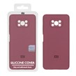 قاب سیلیکونی پاک کنی اورجینال Master Quality مدل Xiaomi Poco X3 / Poco X3 Pro / Poco X3 NFC - زرشکی (پک دار)