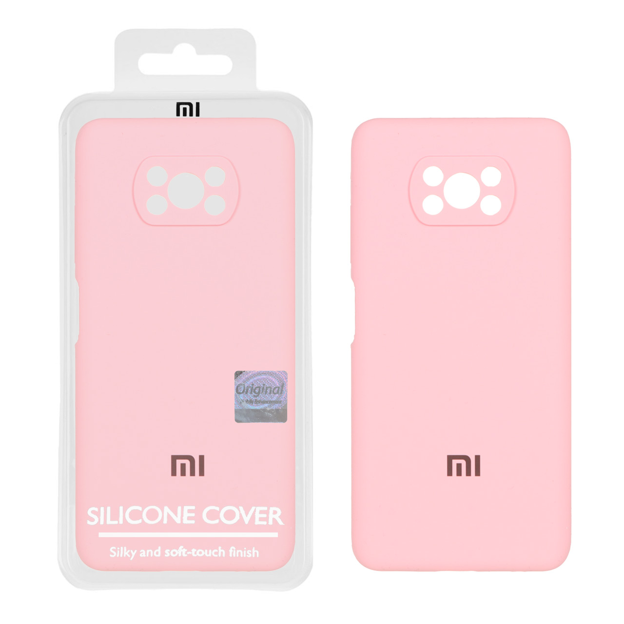 قاب سیلیکونی پاک کنی اورجینال Master Quality مدل Xiaomi Poco X3 / Poco X3 Pro / Poco X3 NFC - صورتی (پک دار)