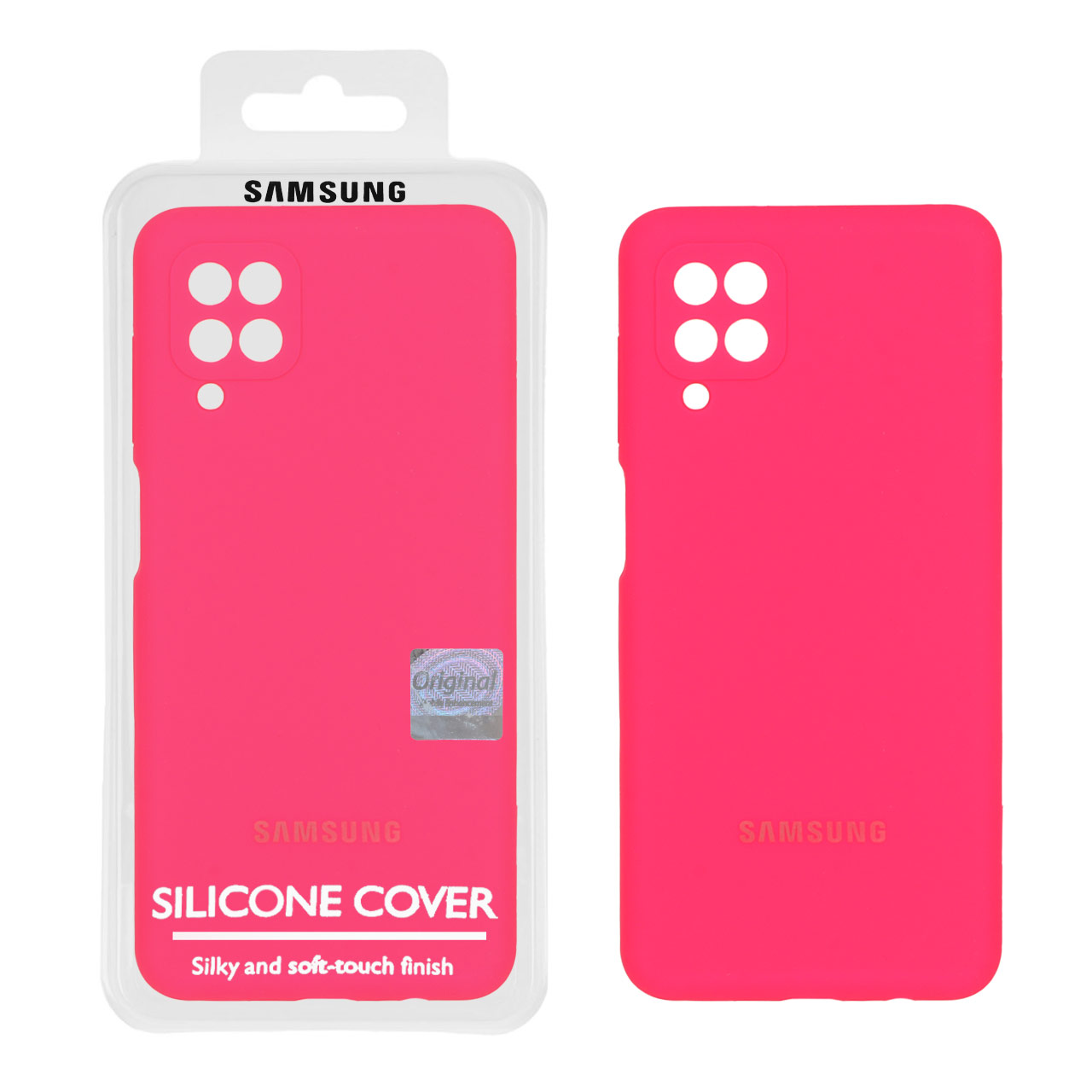 قاب سیلیکونی پاک کنی اورجینال Master Quality مدل Samsung Galaxy A12 / M12 / F12 - صورتی فانتزی (پک دار)