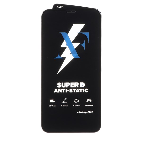 محافظ صفحه نمایش شیشه ای Super D Anti Static ALFA مدل Apple iPhone 11 Pro / iPhone XS / iPhone X (بدون پک)