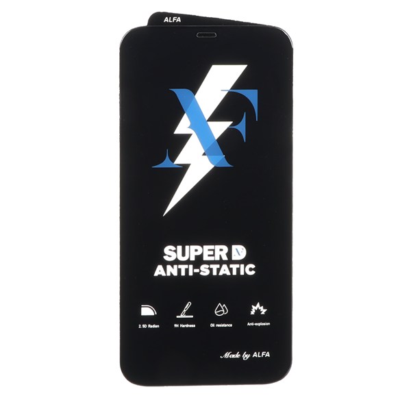 محافظ صفحه نمایش شیشه ای Super D Anti Static ALFA مدل Apple iPhone 12 Pro Max (بدون پک)
