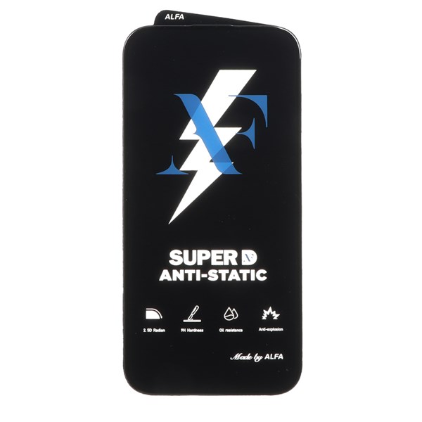 محافظ صفحه نمایش شیشه ای Super D Anti Static ALFA مدل Apple iPhone 17 / iPhone 16 Pro (بدون پک)
