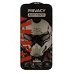 محافظ صفحه نمایش شیشه ای Full Cover ALFA Anti Static Privacy مدل Apple iPhone 15 Pro (بدون پک)