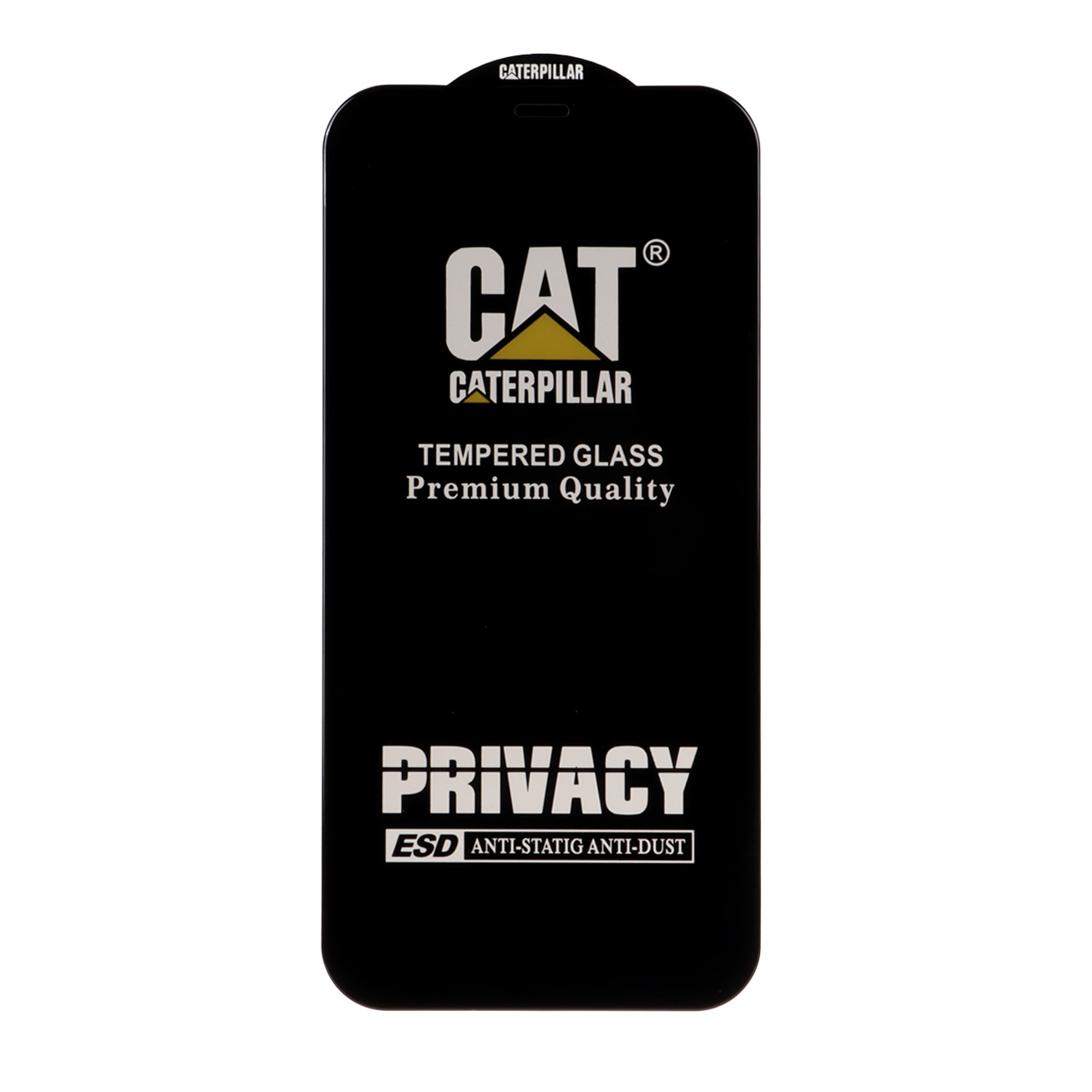 محافظ صفحه نمایش شیشه ای Full Cover Privacy Caterpillar - ESD مدل Apple iPhone 12 / iPhone 12 Pro - مشکی (بدون پک)
