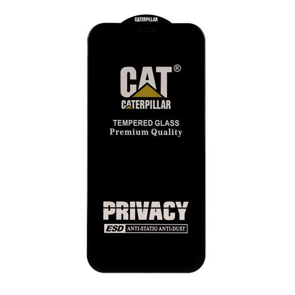 محافظ صفحه نمایش شیشه ای Full Cover Privacy Caterpillar - ESD مدل Apple iPhone 12 / iPhone 12 Pro - مشکی (بدون پک)