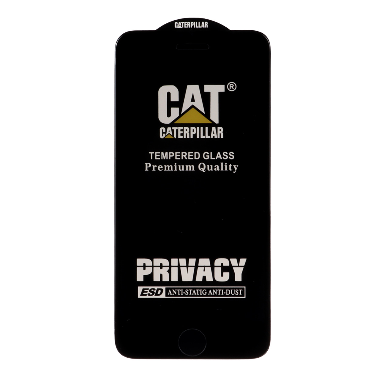 محافظ صفحه نمایش شیشه ای Full Cover Privacy Caterpillar - ESD مدل  Apple Iphone 6 / 6S / 7 / 8  - مشکی (بدون پک)