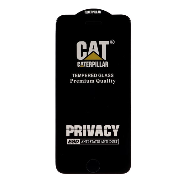 محافظ صفحه نمایش شیشه ای Full Cover Privacy Caterpillar - ESD مدل  Apple Iphone 6 / 6S / 7 / 8  - مشکی (بدون پک)