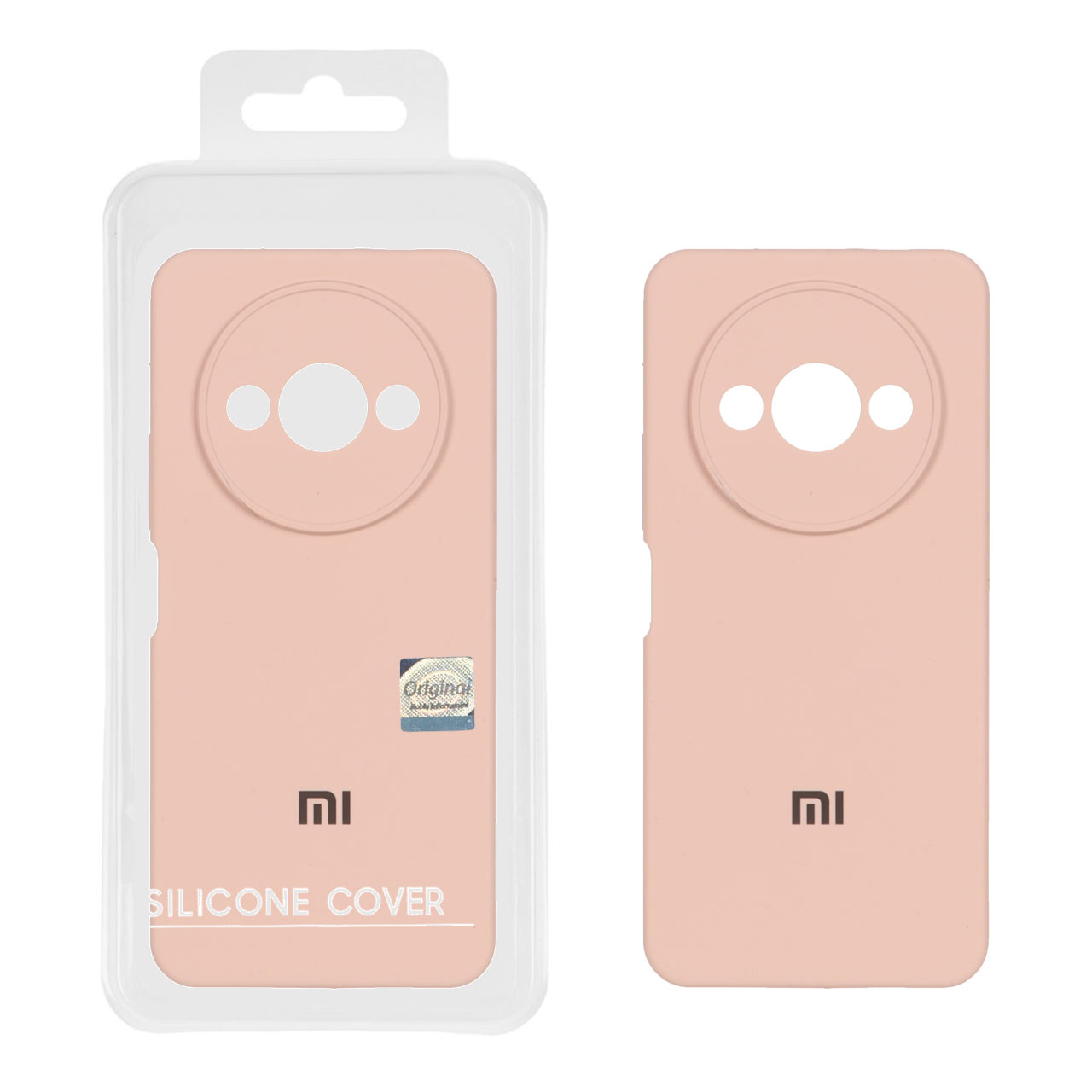 قاب سیلیکونی پاک کنی اورجینال Master Quality مدل Xiaomi Redmi A3 / A3x / Poco C61 - کرم نارنجی (پک دار)