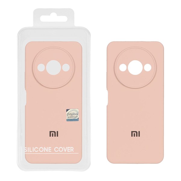 قاب سیلیکونی پاک کنی اورجینال Master Quality مدل Xiaomi Redmi A3 / A3x / Poco C61 - کرم نارنجی (پک دار)