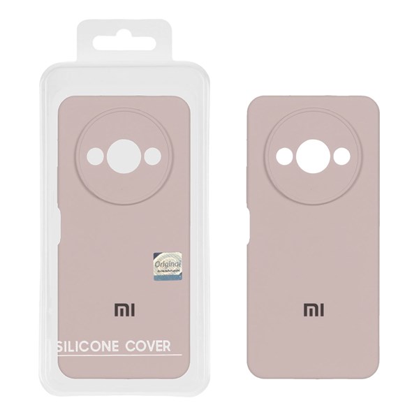 قاب سیلیکونی پاک کنی اورجینال Master Quality مدل Xiaomi Redmi A3 / A3x / Poco C61 - خاکی (پک دار)